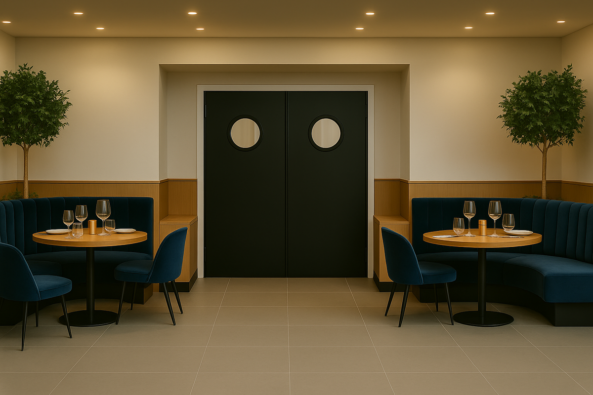 pendeldeuren, klapdeuren, zwaaideur, restaurant