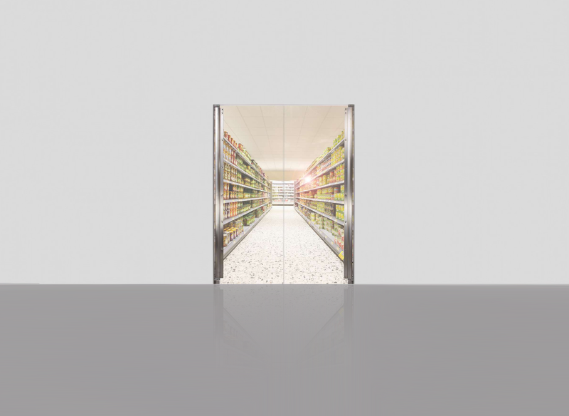 Transparant PVC-deurblad